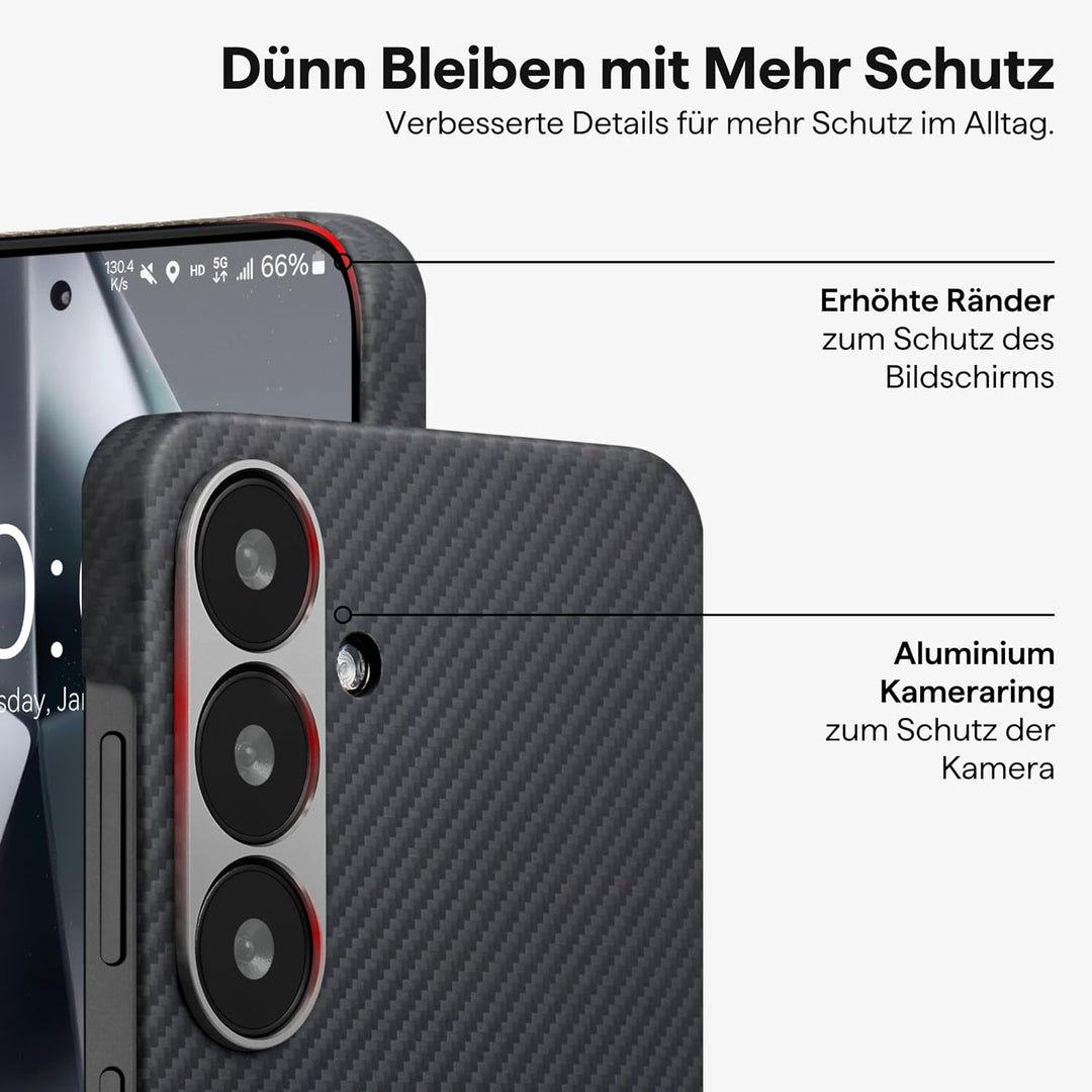pitaka Hülle für Samsung Galaxy S25 Plus Ultradünne Handyhülle Magnetische und Kratzfeste Schutzhüll