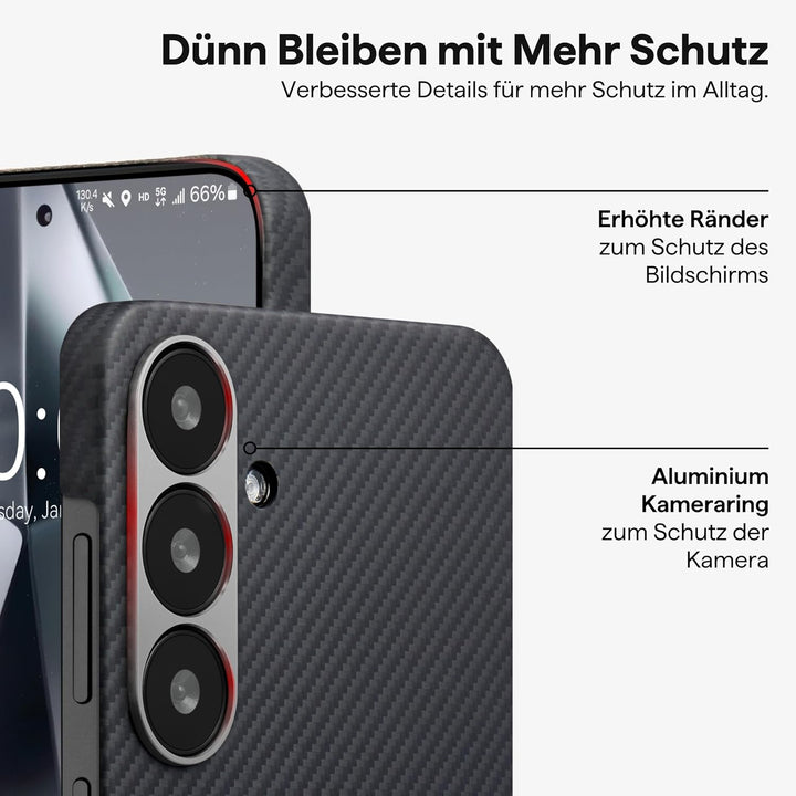 pitaka Hülle für Samsung Galaxy S25 Plus Ultradünne Handyhülle Magnetische und Kratzfeste Schutzhüll