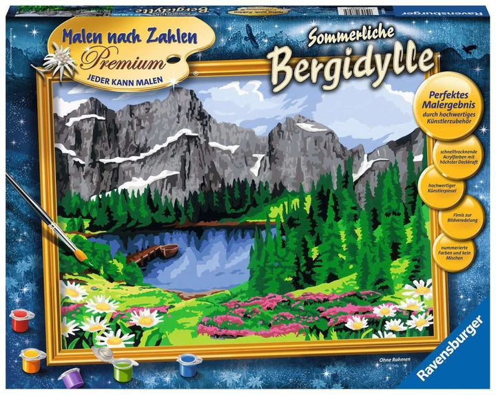 Ravensburger Malen nach Zahlen 28898 - Sommerliche Bergidylle - Für Erwachsene und Kinder ab 14 Jahr