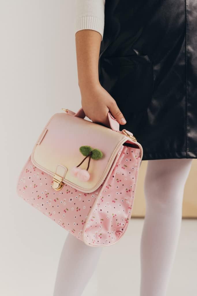 Belmil Premium Petite Kindergarten Schultertaschen Umhängetasche für Mädchen (305-51/P) Cherry Bloss