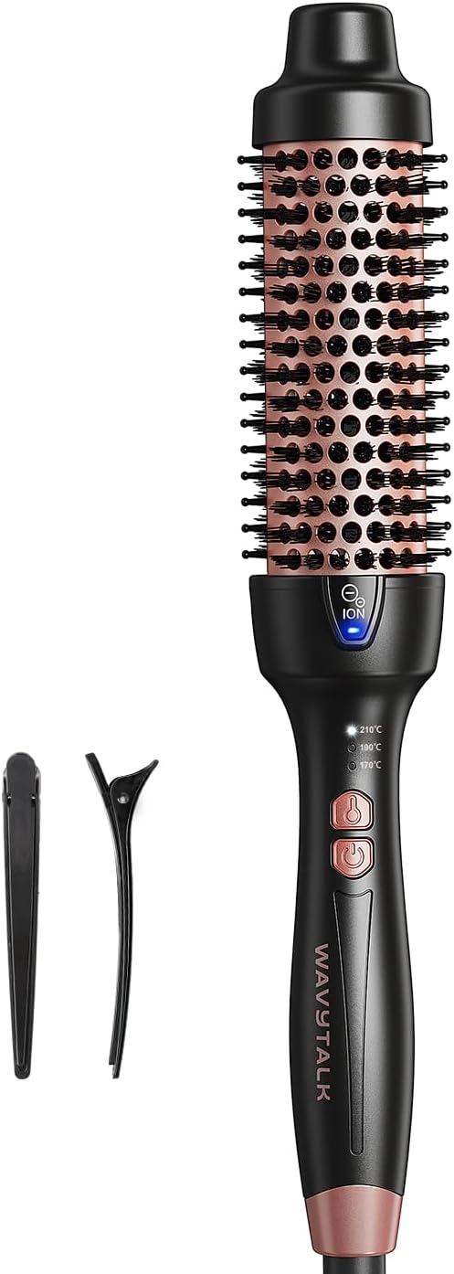 Wavytalk Thermobürste, Thermal Brush 38mm Ionische Lockenbürste erhitzt zur Erzeugung natürlicher Lo