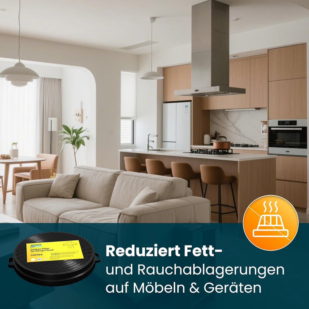 GOLDEN ICEPURE dunstabzugshaube filter Kompatibel mit Constructa 00353121,Dehflex/Drehflex AK01, koh