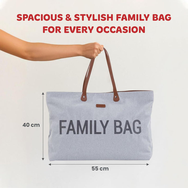 Childhome, Family Bag, Wickeltasche, Reise-/Wochenendtasche Grau, Grau