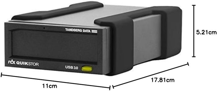 Tandberg RDX External Drive kit with 500GB, Black, USB3+ Includes Windows Backup and Apple Time Mach
