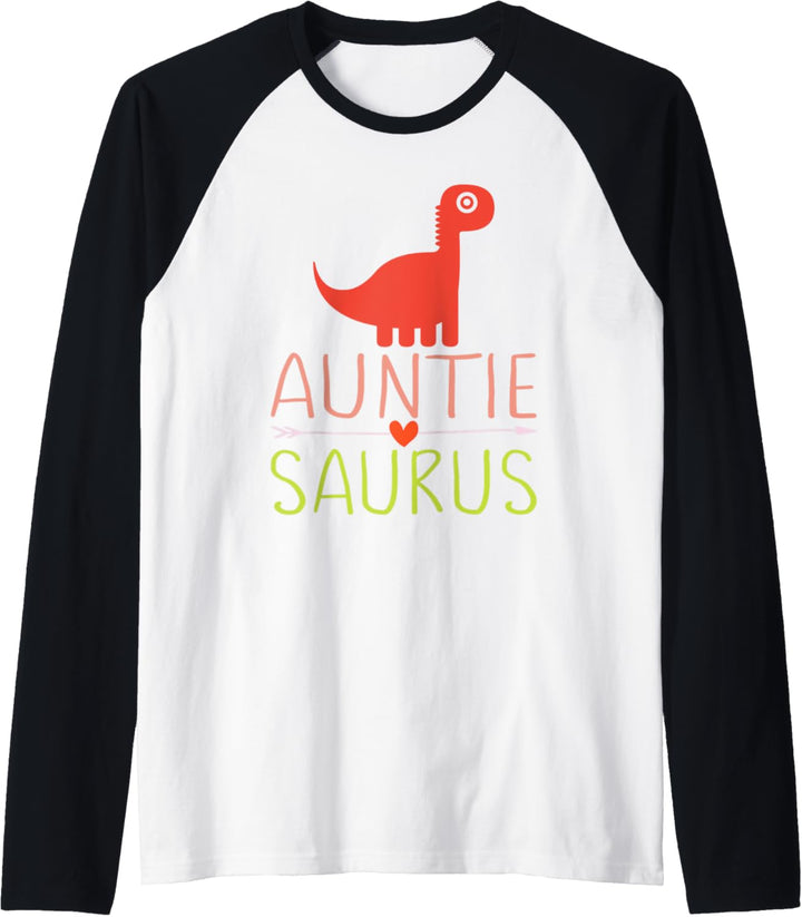 AuntieSaurus Dinosaurier Tante Dino Funny BAE Best Auntie Ever Raglan