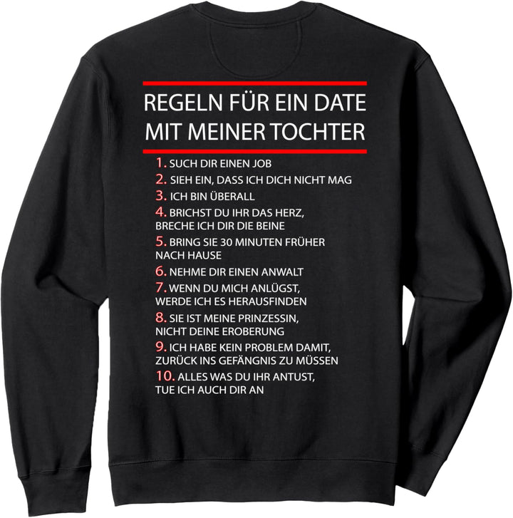 Regeln für Ein Date mit Meiner Tochter | Lustig - Papa - Sweatshirt