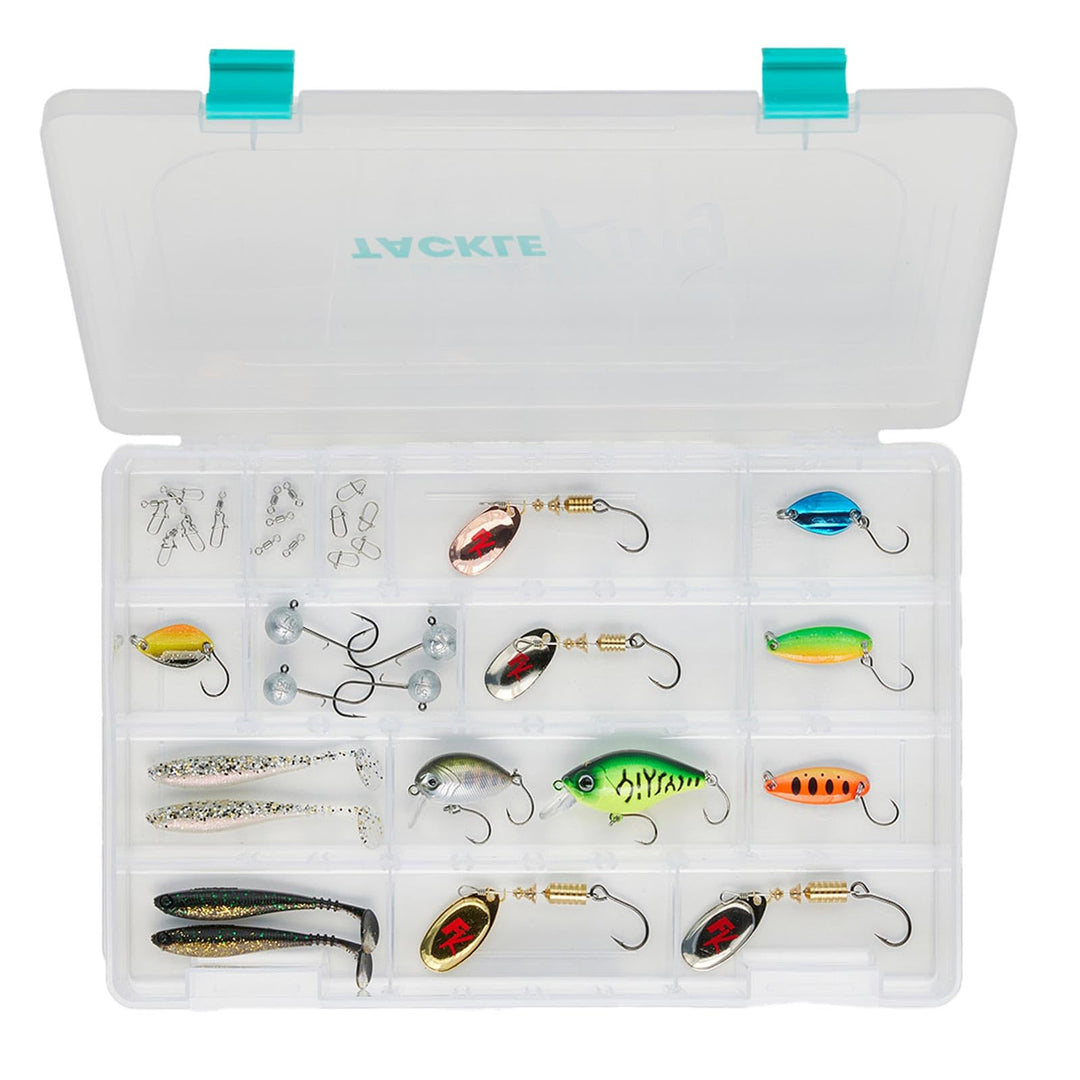 Fishing-King Tackle Box Forelle | Perfekte und grosse Auswahl zum Forellenangeln | Spinner, Spoons,