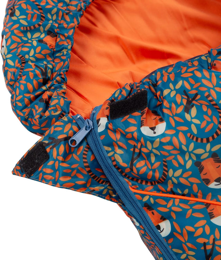 Trespass Bunka Unisex 3-Jahreszeiten-Schlafsack mit Hohlfaserfüllung, Blaugrüner Tiger-Druck