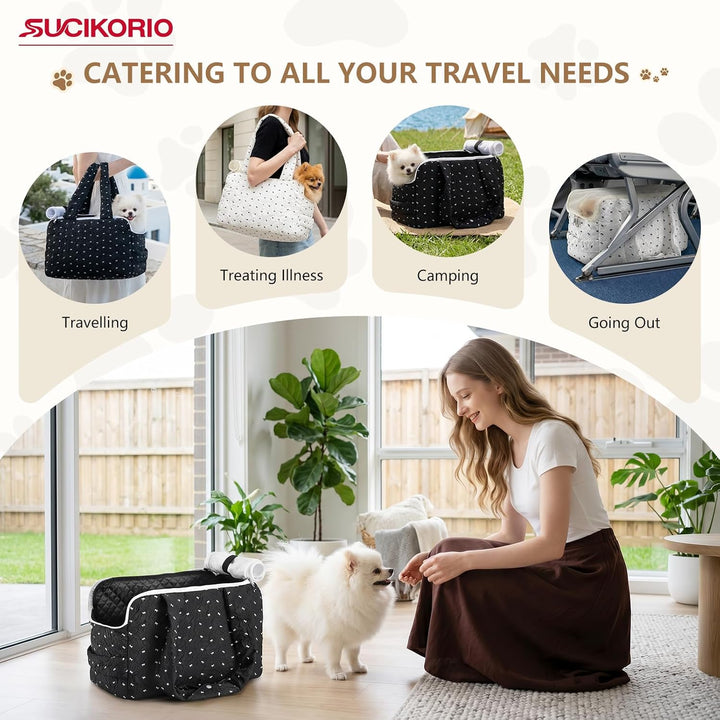 Hundetasche Flugzeug 40x30x23cm Faltbare Hundetragetasche bis 5kg | Wasserdicht Puffy Hunde Katzen T
