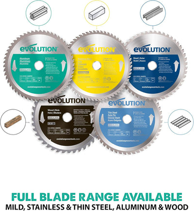 Evolution Evoblade 230 AL Kreissägeblatt für Aluminium, Wolframcarbid (TCT), 230 mm