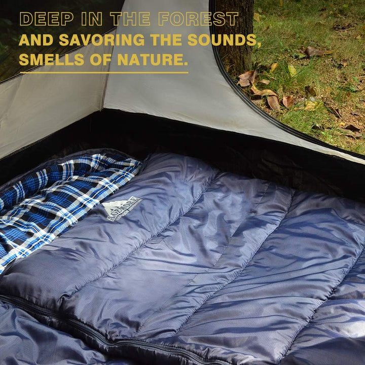 Baumwoll-Flanell-Schlafsack für Erwachsene, 100% Baumwollfutter-Schlafsack für Camping, Wandern, Ruc