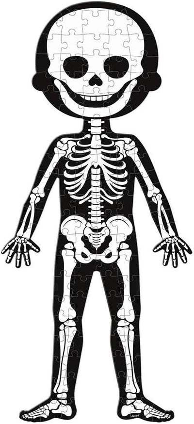 Janod - Riesenpuzzle 4er Set zum Entdecken des Menschlichen Körpers - Lernpuzzles - 50, 75, 100 Teil