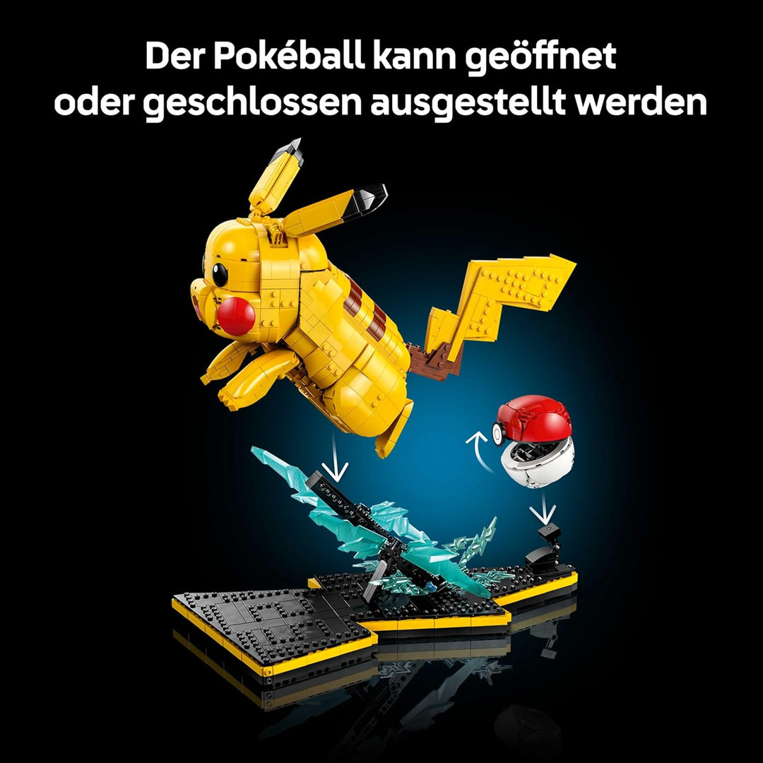 LEGO Pokémon Pikachu und Pokéball - Bauset für Erwachsene - Modellbau mit beweglicher Anime Figur un