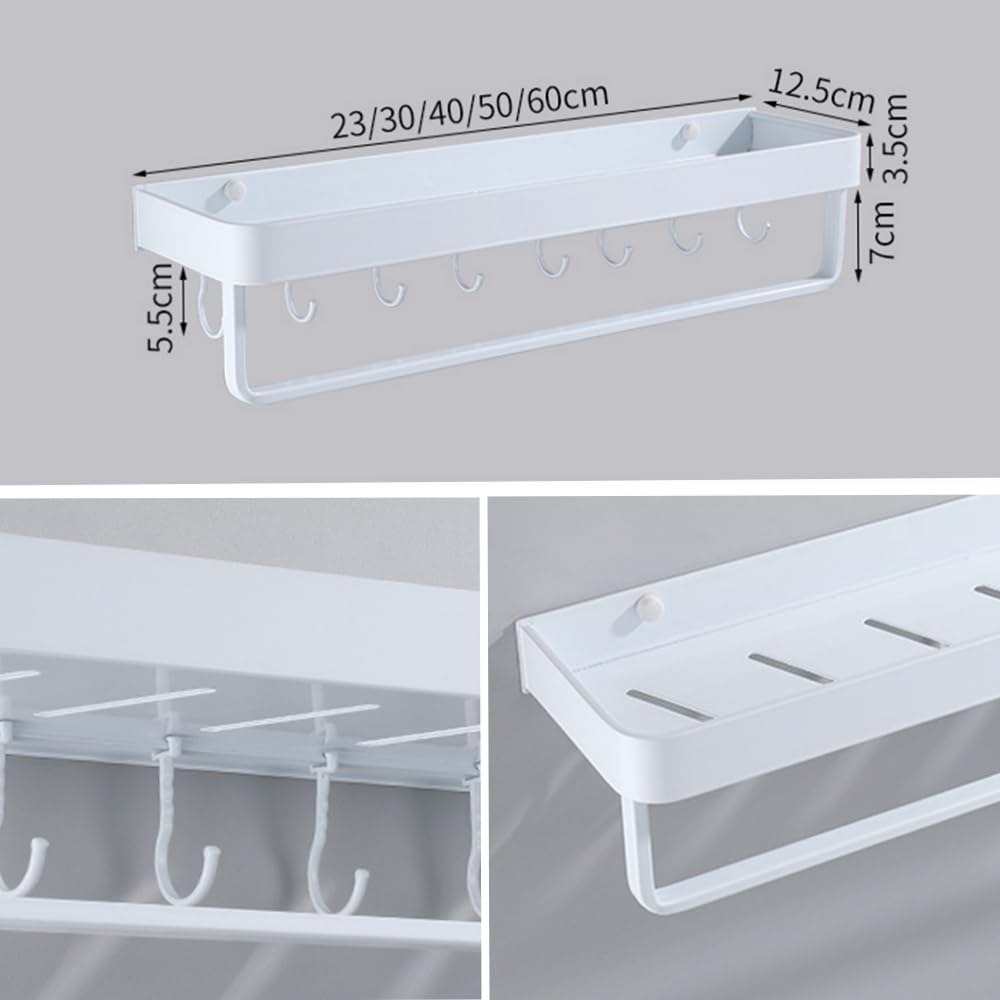 An der Wand montiert Schwimmend Metall Lagerregal,Weiss Badezimmer Regale Platzeinsparung Rostfest E