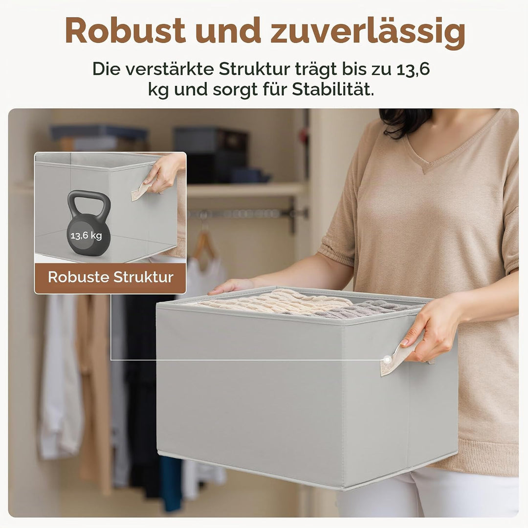 StorageWorks extra grosse Aufbewahrungsbox Stoff, faltbare Boxen Aufbewahrung für Regale, Schränke,