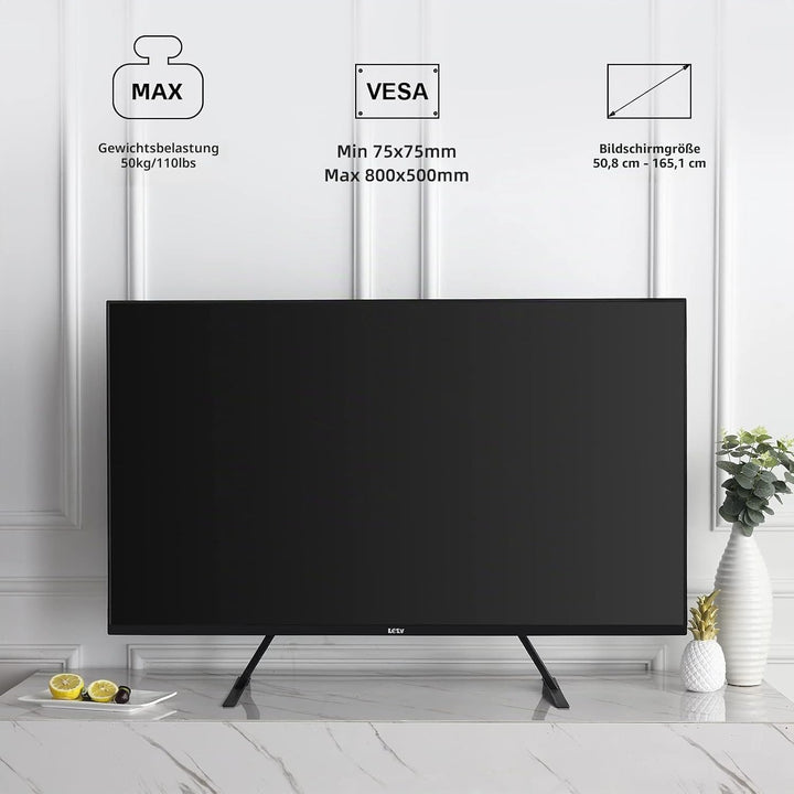 suptek Universal TV Standfüsse TV Beine Höhenverstellbarer TV Ständer für 22-65 Zoll TV LCD LED Flac