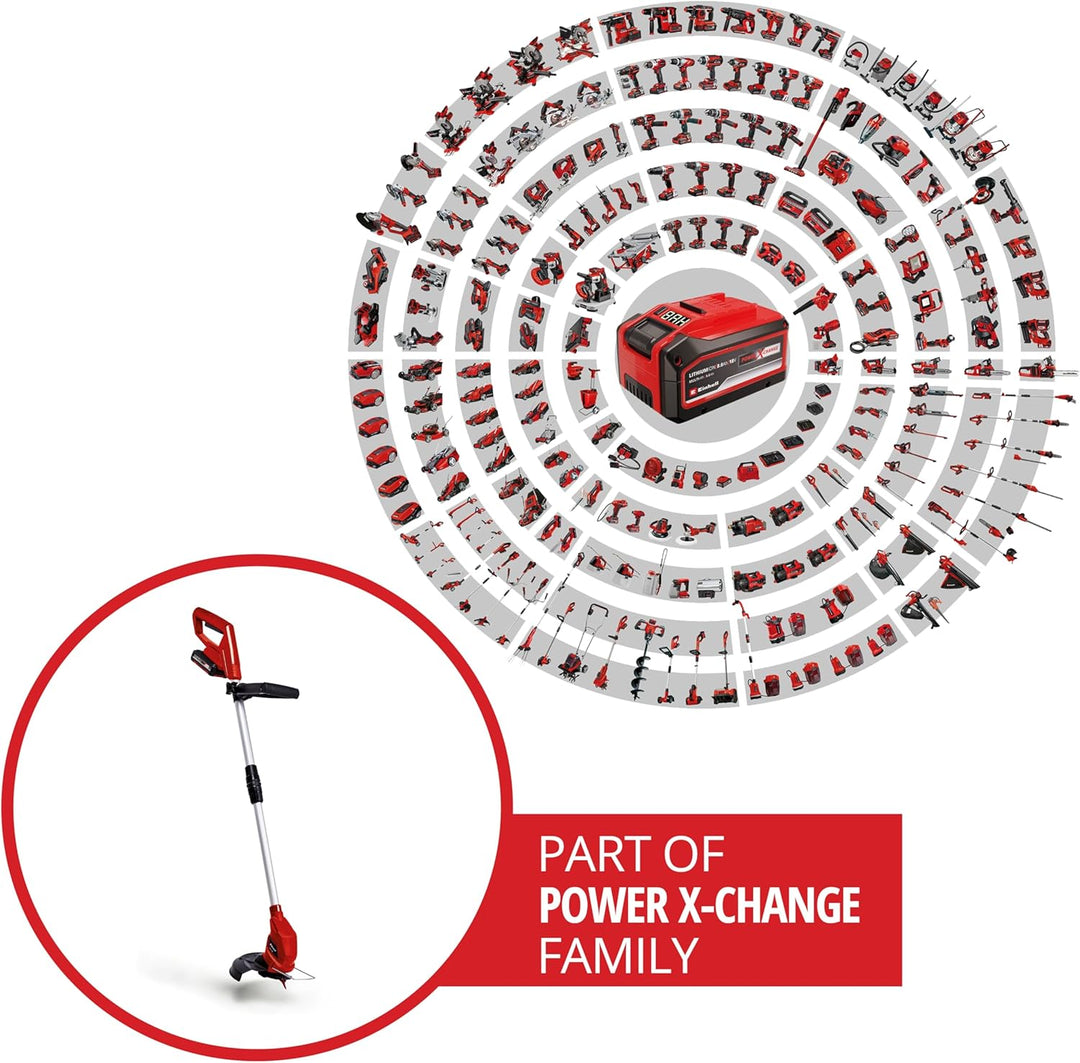 Einhell Akku-Rasentrimmer GC-CT 18/24 Li Power X-Change (18 V, Flowerguard, stufenlos teleskopierbar