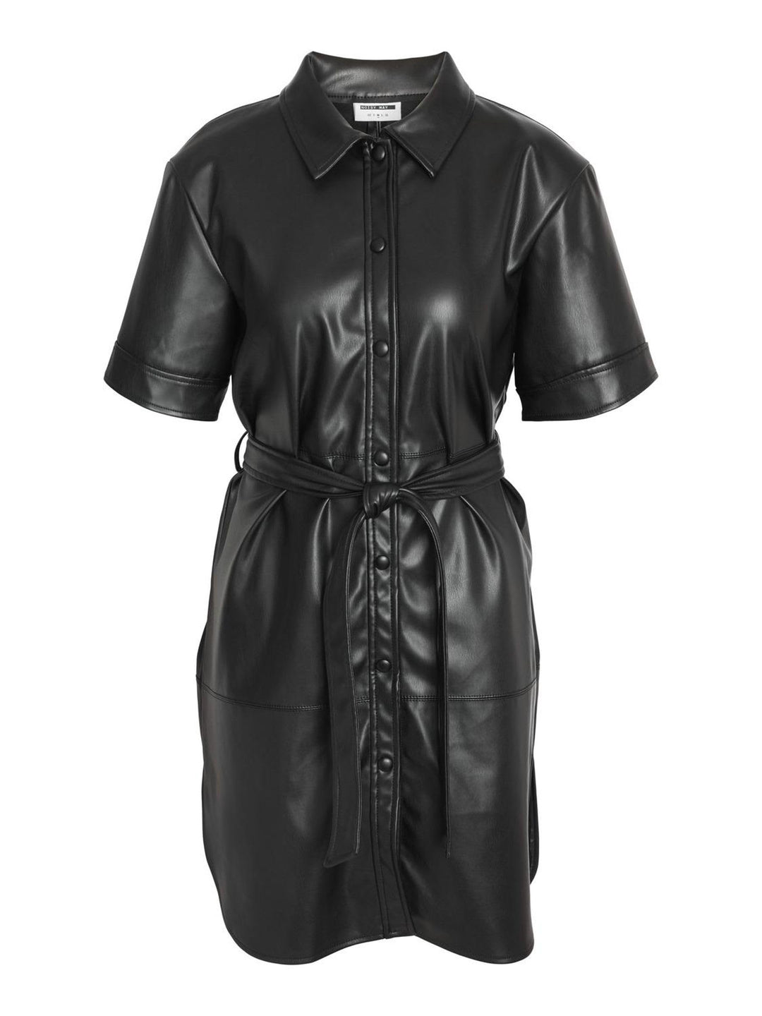 MAMALICIOUS Damen Nmandy Pu 2/4 Shirtdress Noos S Schwarz, S Schwarz