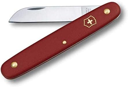Victorinox Garten Taschen-/Blumenmesser, Gerade Klinge Nylonrot Single, Nylonrot Single