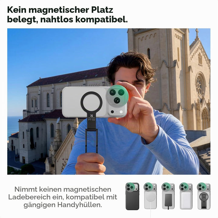 K&amp;F CONCEPT FA301 Snap-On CPL Filter kompatibel mit iPhone 17 Pro Max/17 Pro, 9,5g extrem Leichter P