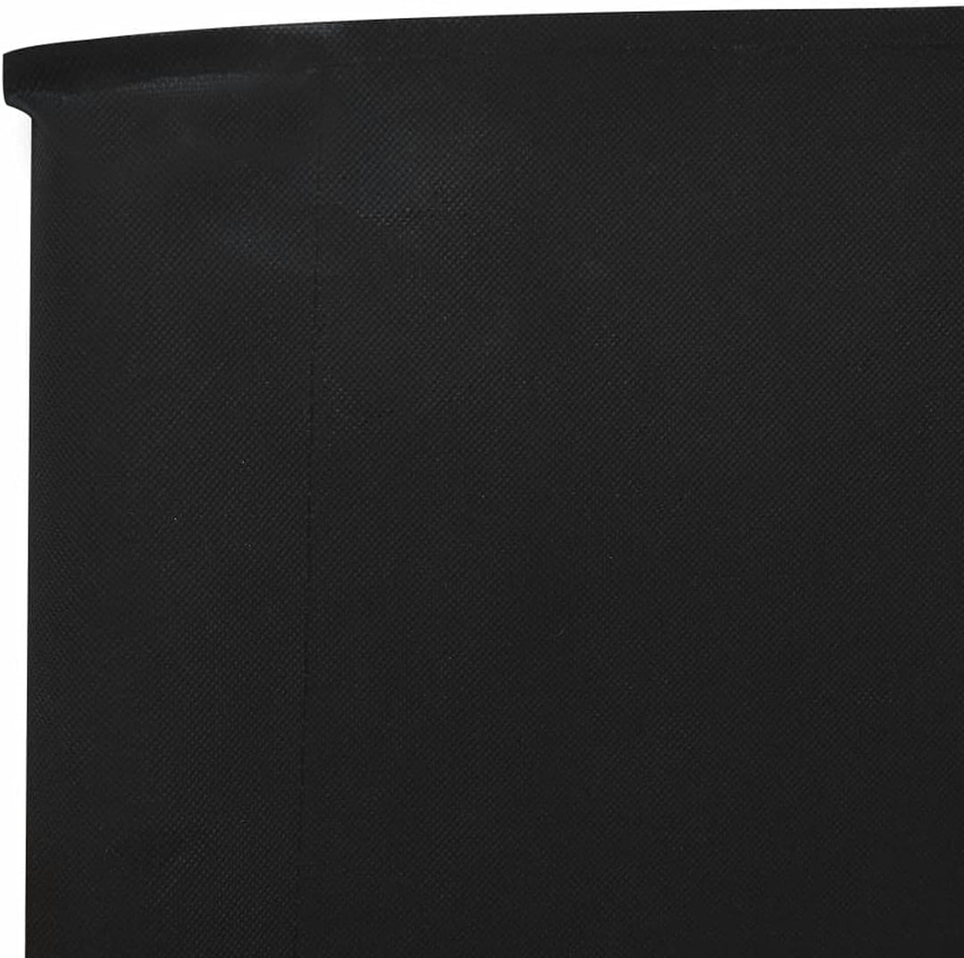 Homgoday 6 Stück Winddichte Stoffpaneele 800 x 80 cm Schwarz für Camping Strand Garten Strand Sichts