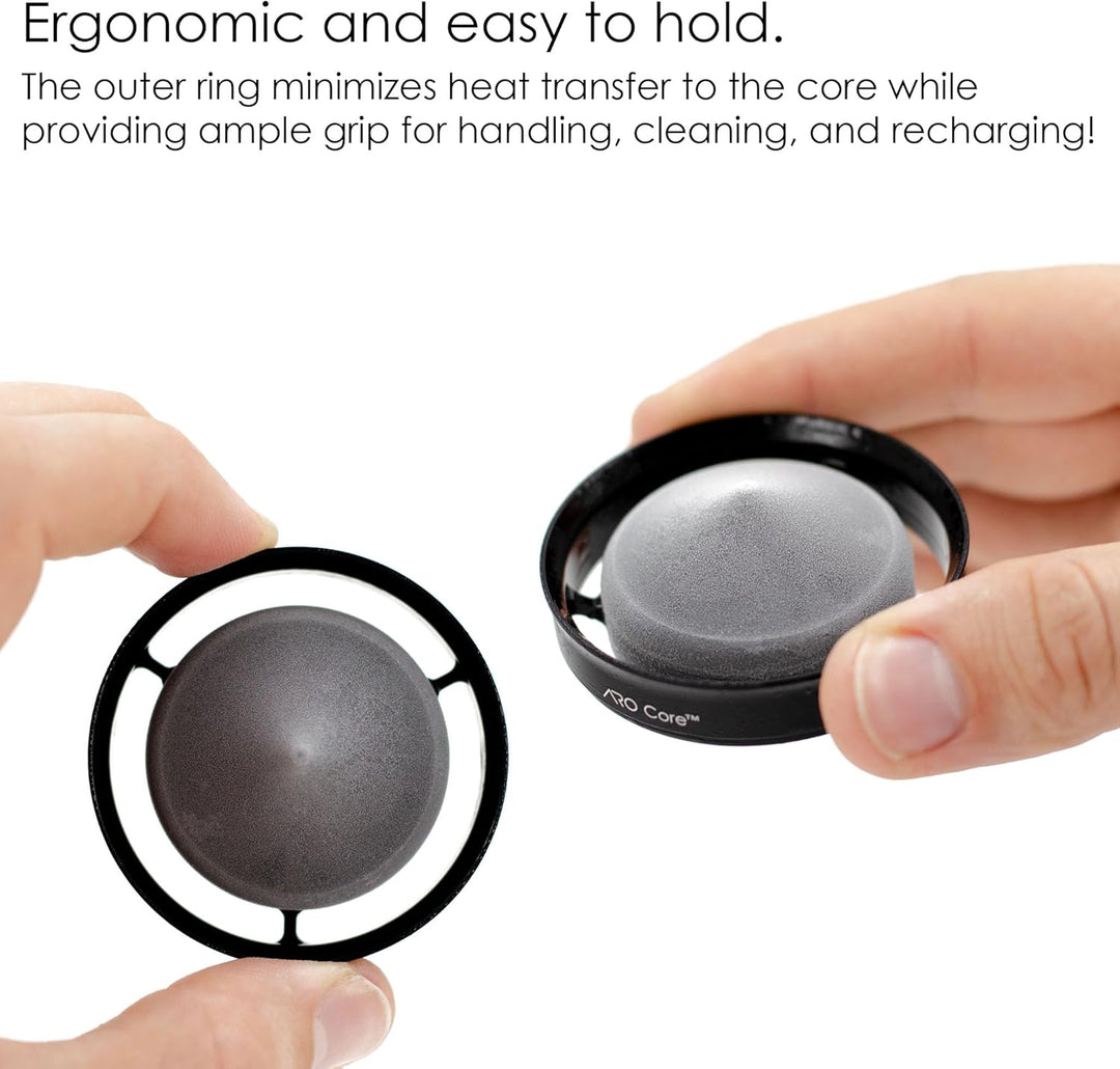 ARO Core™ Espresso-Extraktionskühler aus Aluminium, Kaffeekühlzubehör, gefrorenes Werkzeug (1 Packun