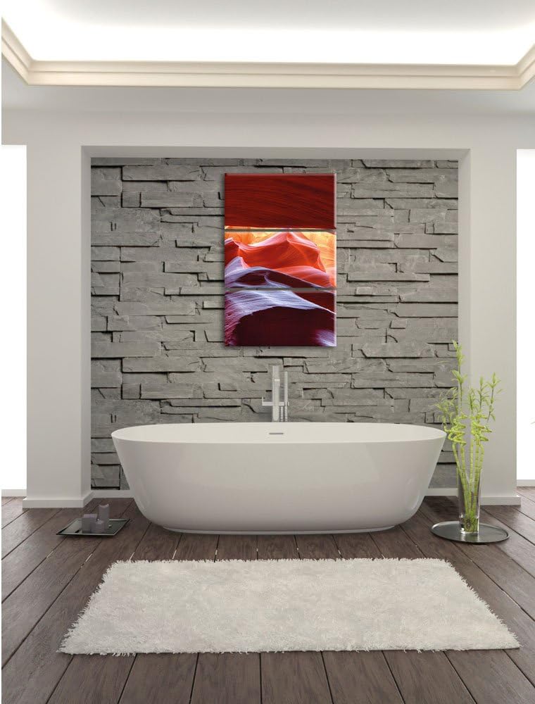 Pixxprint Antelope Canyon Arizona als Leinwandbild/Grösse: 3 Teilig (120x80) cm/Wandbild/Kunstdruck/
