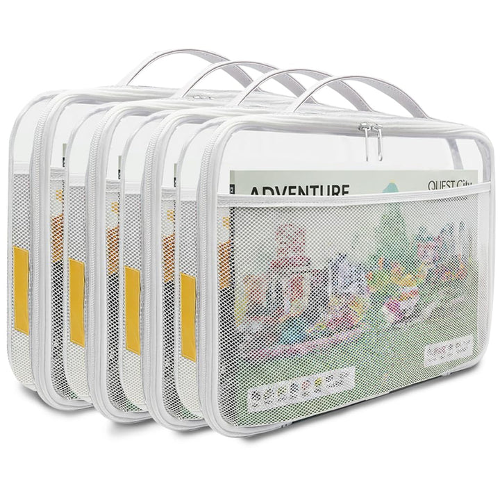 holay 4er-Packung PVC mit Reissverschluss Blocks Set, Spielzeug, Ton, Brettspiel Aufbewahrung Organi