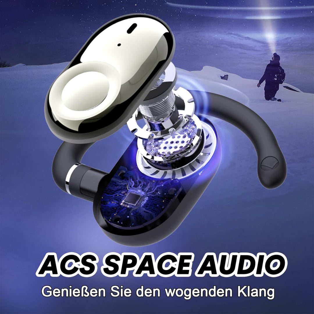 Open Ear Kopfhörer kabellos Bluetooth 5.4 Sport Air Bone Conduction Wireless Headphones Luftleitung