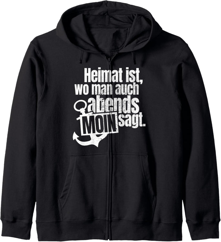 Heimat Ist Wo Man Auch Abends Moin Sagt Anker Norden Hamburg Kapuzenjacke