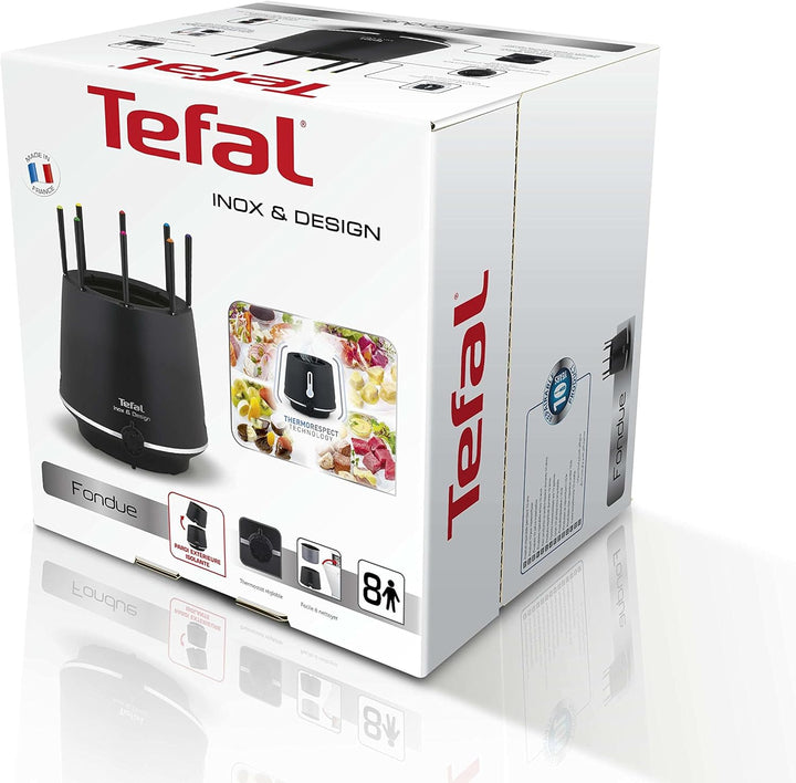 Tefal EF256812 Fondue aus Edelstahl & Design mit isolierender Wand, 8 Gabeln, spülmaschinenfest und