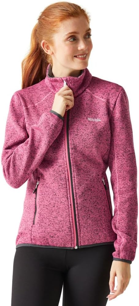 Regatta Damen Women's Newhill Full Zip Fleece Jacket Fleecejacke 38 Flamingo Pink (Seal Grey), 38 Fl