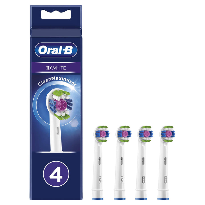 Oral-B 3D White, b眉rsten f眉r elektrische Zahnb眉rste mit CleanMaximiser-Technologie, 4 St眉ck. Weiss 4