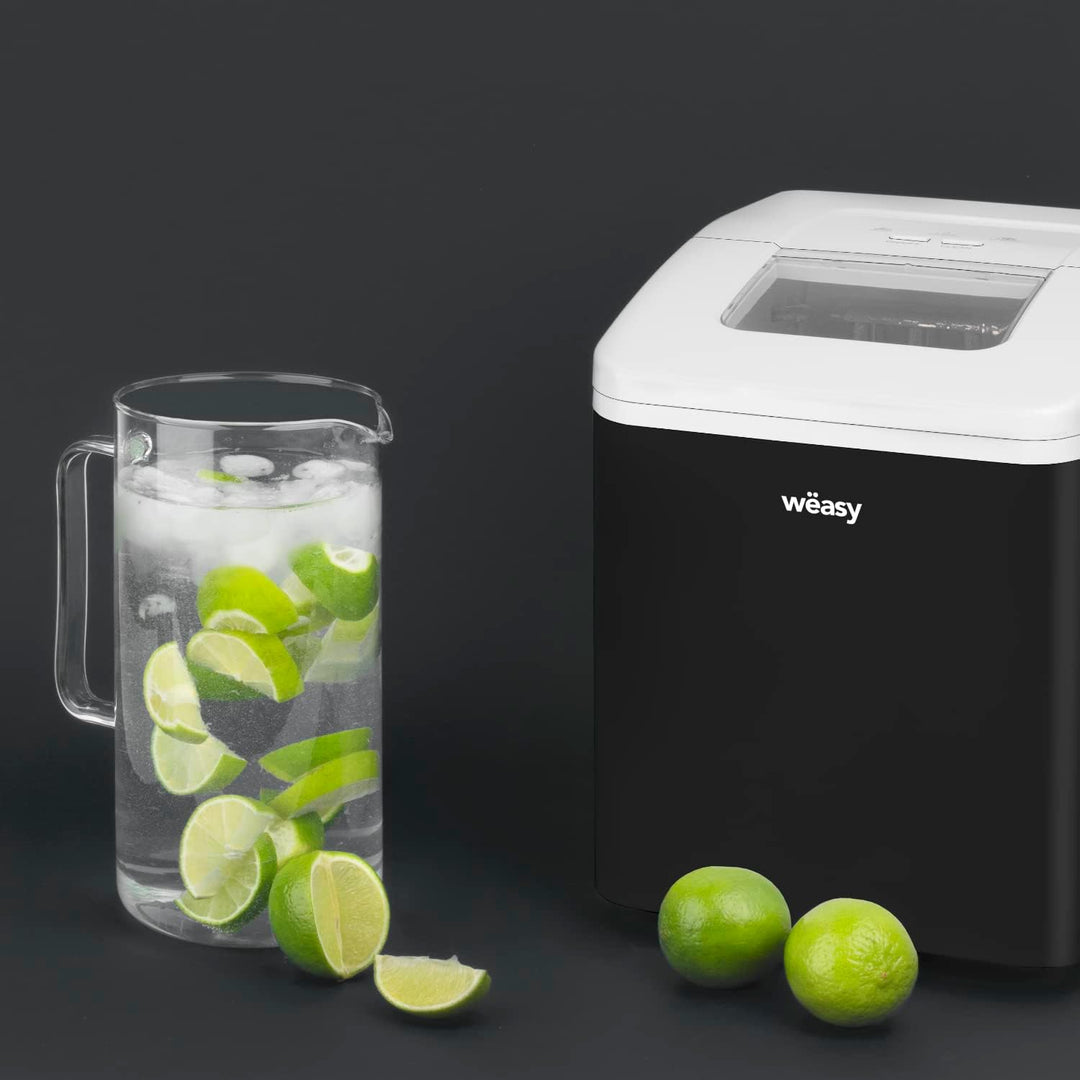 Wëasy KW12 Eiswürfelmaschine/ 12 kg Eiswürfel pro Tag / Sichtfenster / 2,2 Liter Wassertank / Wasser