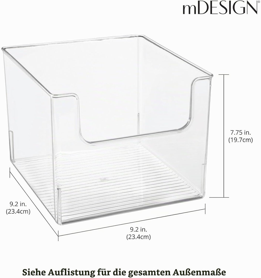 mDesign 4er-Set Aufbewahrungsbox für das Bad – quadratische Schrankbox aus Kunststoff für Badartikel