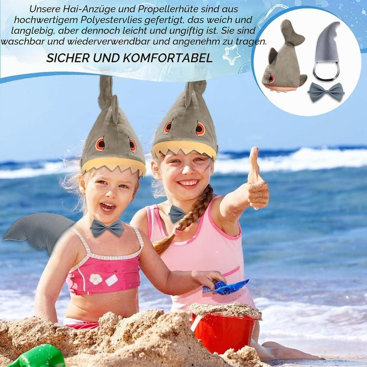 Lustige Hüte Plüschmütze Fischmütze Lustiger Hut Hai Kostüm Set - Lustige Hüte Plüschmütze Fischmütz