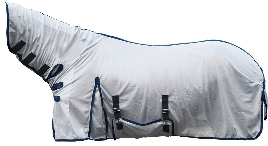 HKM 4057052161254 Fliegendecke -Lyon- Mit Halsteil7100 Silber135 135 cm Silber, 135 cm Silber
