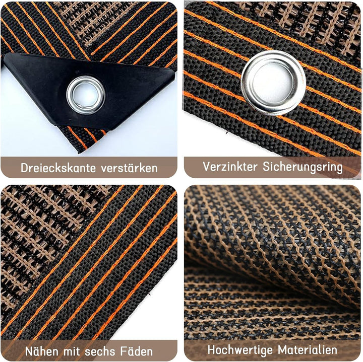 Schattierungsnetz mit ösen - Sonnensegel Garten 2X3m Schattennetz Outdoor Sonnenschutz Schattiernetz