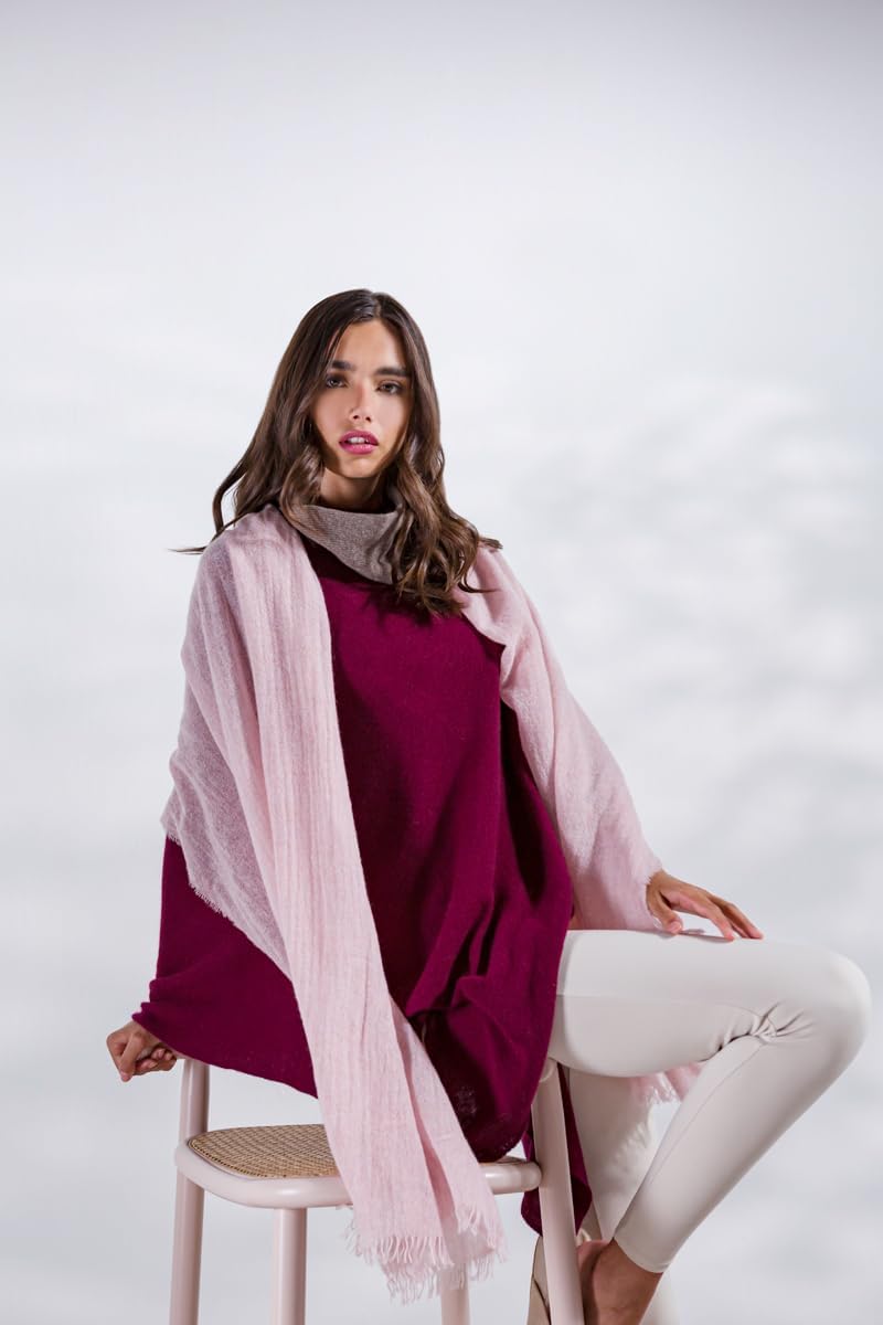 Dalle Piane Cashmere - Poncho aus 100% Kaschmir - Made in Italy - für Frau Einheitsgrösse Schwarz, E