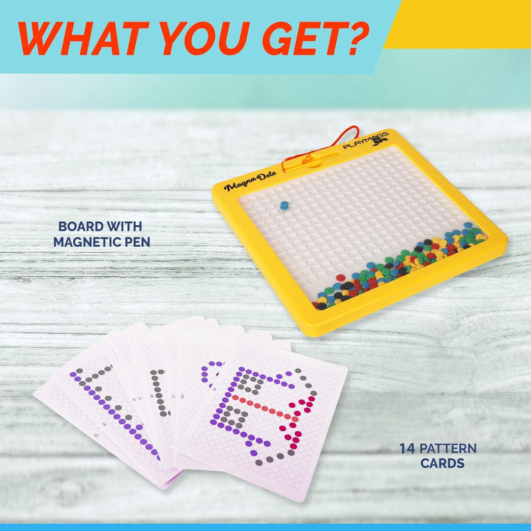 Playmags Magna Dots – 12,5" grosse Magnettafel für Kinder – Magnetische Doodle Dots Tafel mit Magnet
