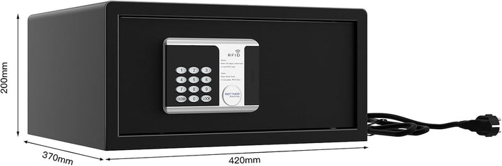 Rottner Möbeltresor RFID LAP 200V USB-C gleichschliessend Anthrazit Feuerfalz Notöffnung Innenbeleuc