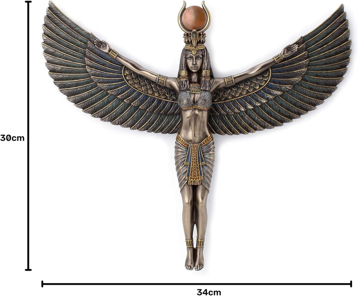 Veronese Design Wandschild, ägyptische Göttin Isis Spreading Wings 30 cm hoch