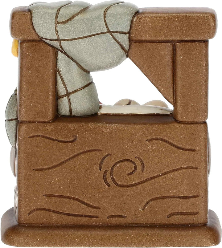 THUN, Fischbank aus Keramik, handdekoriert, Linie Klassische Krippe, Weihnachtsdekoration, 8,3 x 4,8