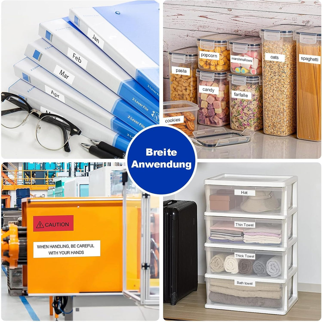 20er-Pack Ersatz-Beschriftungsband für TZe231 Brother P-Touch Beschriftungsgerät, 12mm (0,47 Zoll) l
