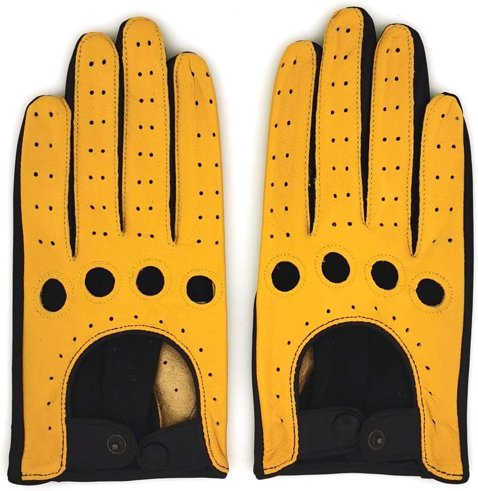 Damen Retro Weiche nd Dünne Ausgezeichnete Lammfell Leder Qualität Touchscreen Fahrhandschuhe X-Larg