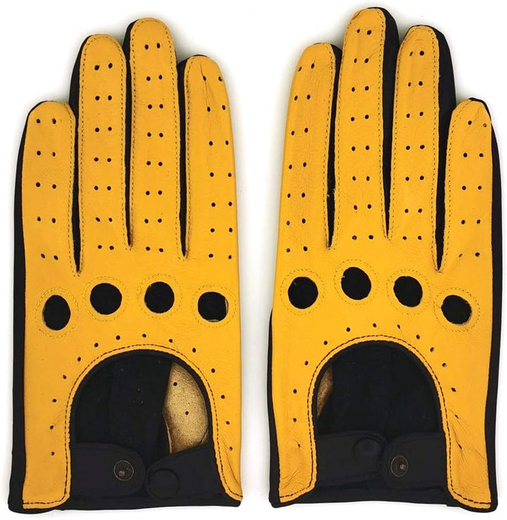 Damen Retro Weiche nd Dünne Ausgezeichnete Lammfell Leder Qualität Touchscreen Fahrhandschuhe X-Larg