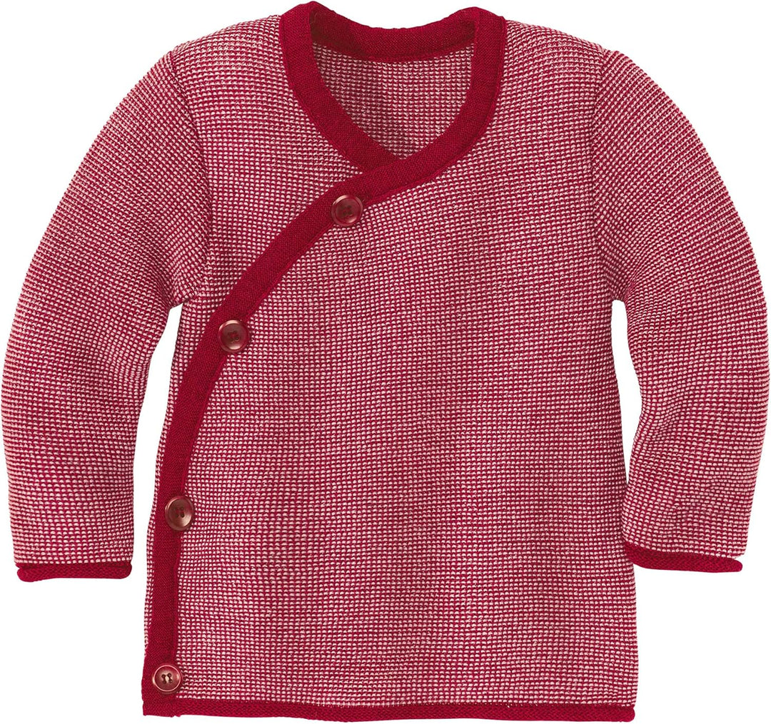Disana MELANGE-JACKE, mit Wickelverschluss | 100% Bio-Merinowolle GOTS, IVN Best | Newborn Baby Klei