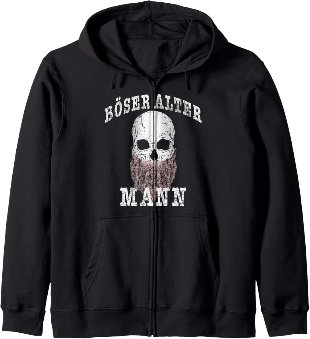 Böser Alter Mann Vater Grossvater Totenkopf Skull Geburtstag Kapuzenjacke