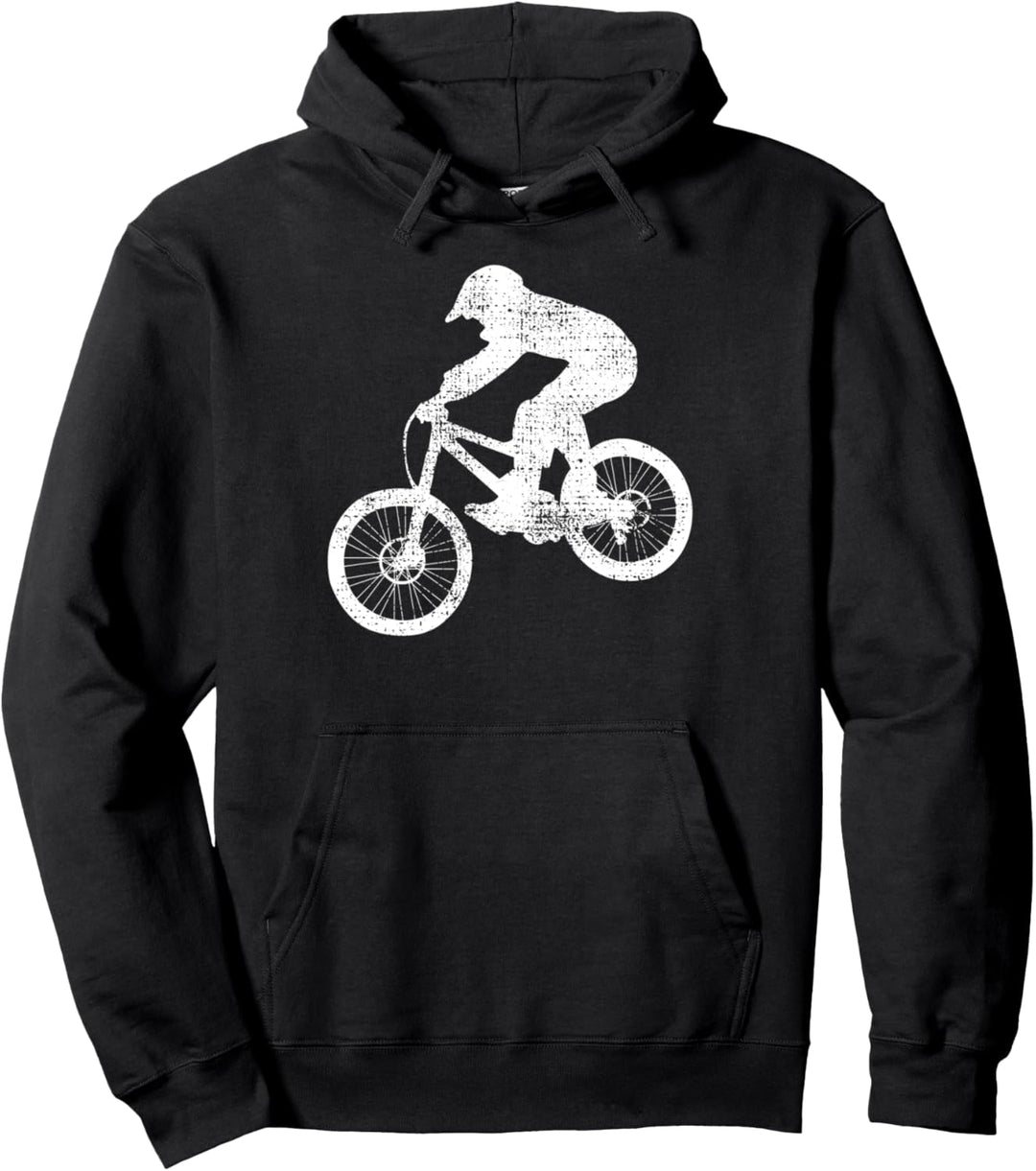 Downhill Mountain Bike Vintage Pullover Hoodie