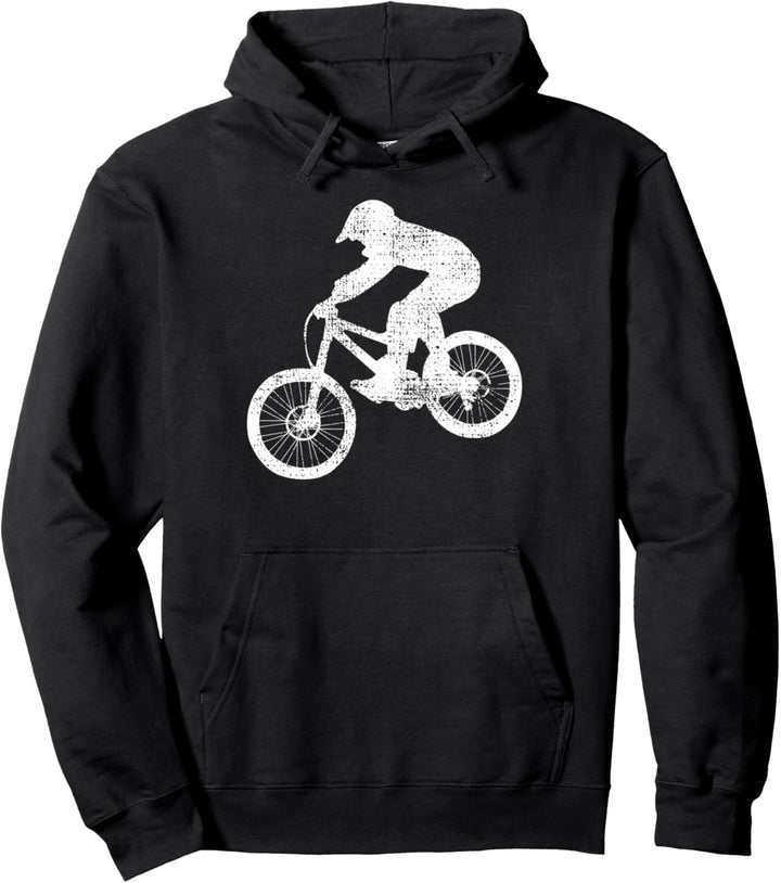Downhill Mountain Bike Vintage Pullover Hoodie